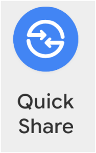 screenshot of the blue Quick Share icon