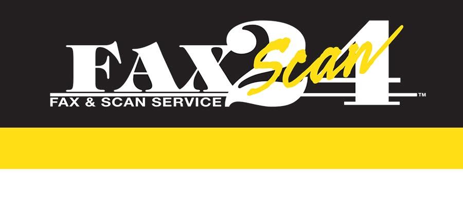 Fax24 logo in black, white, and yellow